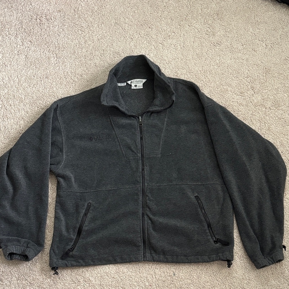 Columbia Charcoal Full-Zip Fleece Jacket